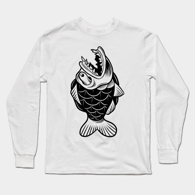 Piranha Long Sleeve T-Shirt by Adorline